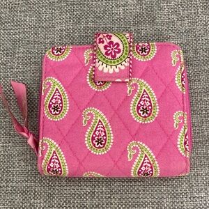 Vera Bradley Mini Zip Wallet in Bermuda Pink